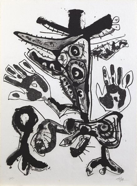 ANTONIO SAURA, Amelia, plate 3 from serie Novisaur: THIS LOT IS SOLD WITH NO RESERVE Amelia, plate 3 from serie Novisaurias, 1969 Etching and aquatint, on Rives BFK paper. Signed and numbered 23/50 in pencil (there were also 4 artist's proofs), publish