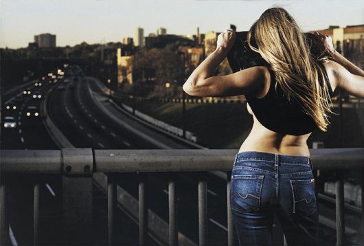 DAVID DREBIN, Flasher, 2002: Flasher, 2002 Colour coupler print. Signed in ink, printed title, date and number 7/7 on a label affixed to the reverse of the flush-mount. 122 x 177.2 cm (48 x 69 3/4 in). PROVENANCE Acquired directl