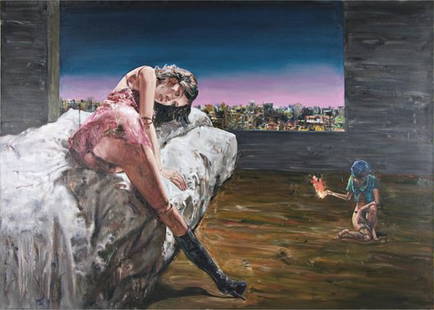 TU HONGTAO, Sleepless Night, 2007: Sleepless Night, 2007 Oil on canvas. 150 x 210 cm (59 x 82 5/8 in). Signed, titled and dated in Chinese 'Sleepless Night Tu Hong Tao 2007' on the reverse. ‡ PROVENANCE Private Collection, United