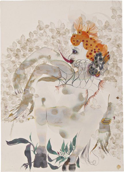 RINA BANERJEE, On the day of her arrival six seapo: On the day of her arrival six seapoys and a dozen horsemen attended to her ceremonial tongue in complete displeasure, 2007 Acrylic and ink on paper. 70.5 x 50.2 com (27 3/4 x 19 3/4 in). Signed, title