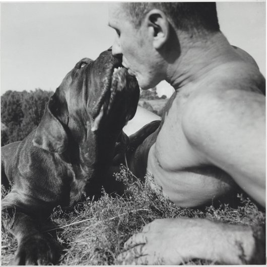 OLEG KULIK, Family of the Future, 5, 1997: Family of the Future, 5, 1997 Gelatin silver print. 47.9 x 48.3 cm (18 7/8 x 19 in). Signed, titled, dated and numbered 1/9 in ink on the verso. ♠ PROVENANCE Private Collection, London