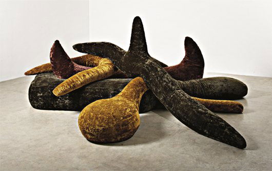 FERNANDO AND HUMBERTO CAMPANA, Kaiman Jakaré' sofa: Kaiman Jakaré' sofa, 2006 Velvet, polyurethane, PVC. 140 x 420 x 400 cm. (55 1/8 x 165 3/8 x 157 1/2 in). Produced by Edra, Italy. Each zipper cast with 'Edra'. ♠ LITERATURE Exhibition catalogu