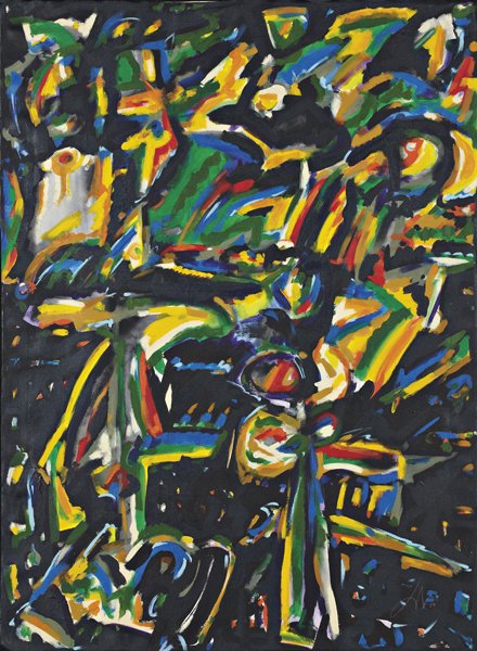 IVALD GRANATO, Go Back, 1989: Go Back, 1989 Acrylic on canvas. 194 x 143 cm (76 3/8 x 56 1/4 in). ‡ ♠ EXHIBITED The Kim Esteve Collection, Sao Paolo LITERATURE E. Leffingwell, Keeper's Memory, The Kim Esteve Collection