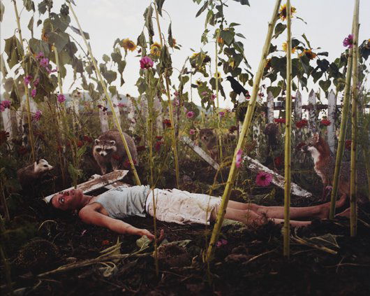 GREGORY CREWDSON, Untitled, 1998: Untitled, 1998 Laser direct c-print. 48 1/4 x 60 in. (122.6 x 152.4 cm). 48 1/4 x 60 in. (122.6 x 152.4 cm). Signed "Gregory Crewdson" on a label adhered to the reverse. This work is from an edition o