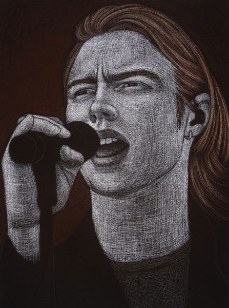 AMY ADLER, Mike, 2001: Mike, 2001 Cibachrome print. 24 x 18 in. (61 x 45.7 cm). Signed, titled and dated "Amy Adler Mike 2001" on the reverse. PROVENANCE Casey Kaplan, New York