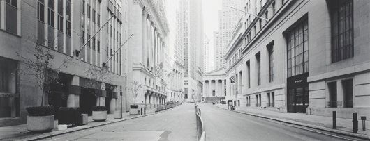 CATHERINE OPIE, Untitled #13 (Wall Street), 2001: Untitled #13 (Wall Street), 2001 Iris print. 22 1/8 x 47 in. (56.2 x 119.4 cm). Signed, titled and dated "Catherine Opie Untitled #13 2000 – 2001" and numbered of five on the reverse. This work is f