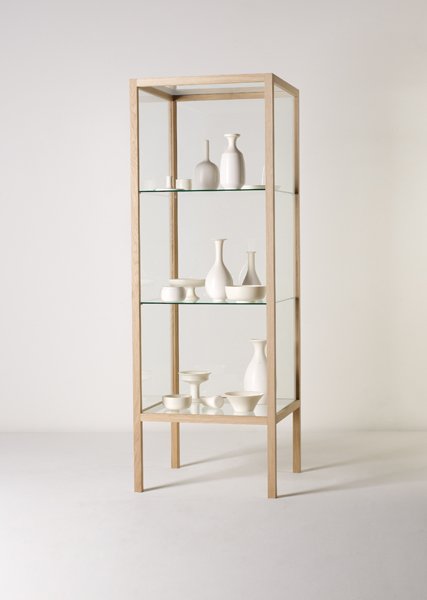 JASPER MORRISON, "Museum Pieces, Cabinet A", 2006: Museum Pieces, Cabinet A", 2006 Resin, oak, Securit glass. 73 1/4 x 25 1/2 x 25 1/2 in. (186.1 x 64.8 x 64.8 cm.) Produced for Galerie kreo, France. Number seven from the edition of 12 plus one protot