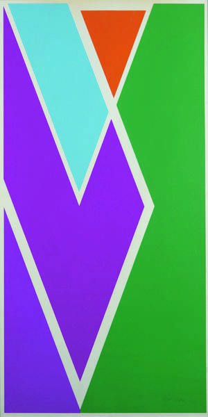 LARRY ZOX, Mostly Mozart Festival, 1971: Mostly Mozart Festival, 1971 Screenprint in colors, on wove paper, with full margins, I. 80 3/4 x 40 in. (205.1 x 101.6 cm); S. 83 x 42 in. (210.8 x 106.7 cm) signed and numbered 171/198 in pencil (th