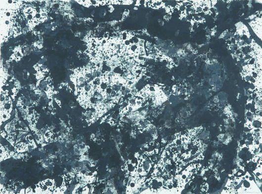 SAM FRANCIS, Untitled, 1974: Untitled, 1974 Lithograph in blacks, on Rives paper, the full sheet, S. 22 3/8 x 30 in. (56.8 x 76.2 cm) signed and numbered 22/30 in pencil (there were also 4 artist's proofs), published by The Lith