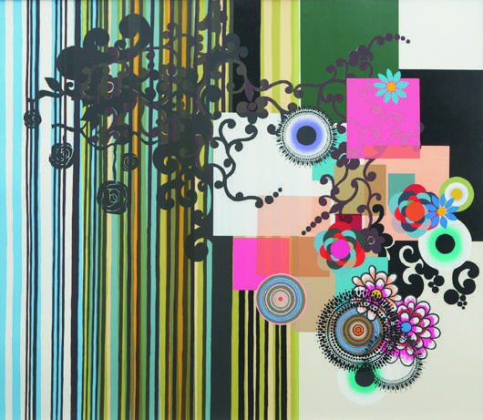 BEATRIZ MILHAZES, As irmãs (The Sisters), 2003: As irmãs (The Sisters), 2003 Screenprint in colors, on Waterford 638g paper, the full sheet, S. 52 x 60 in. (132.1 x 152.4 cm) signed, titled, dated `2003' and numbered 12/35 in pencil on the revers