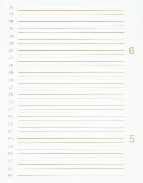 GARY SIMMONS, Untitled (Lineup wall chart), 1994: Untitled (Lineup wall chart), 1994 Screenprint in gold metallic ink, on heavy wove paper, with full margins, I. 24 3/8 x 19 in. (61.9 x 48.3 cm); S. 25 x 19 1/2 in. (63.5 x 49.5 cm) signed, dated `94'