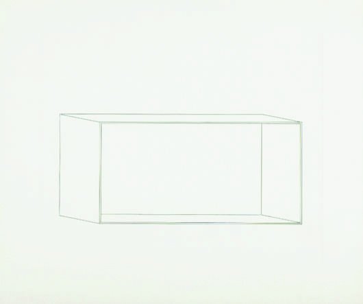 DONALD JUDD, Untitled suite: one plate, 1978: Untitled suite: one plate, 1978 Etching, on etching paper, with full margins, I. 22 x 27 in. (55.9 x 68.6 cm); S. 30 x 35 in. (76.2 x 88.9 cm) signed, dated `78' and numbered 35/75 in pencil (there we