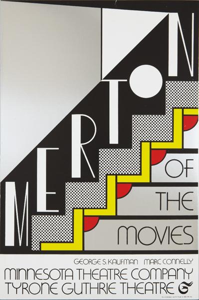 ROY LICHTENSTEIN, Merton at the Movies, 1968: Merton at the Movies, 1968 Screenprint in colors, on silver foil. 30 x 20 in. (76.2 x 50.8 cm). One of an unknown number of uninscribed impressions, co-published by List Art Poster, New York and H.K