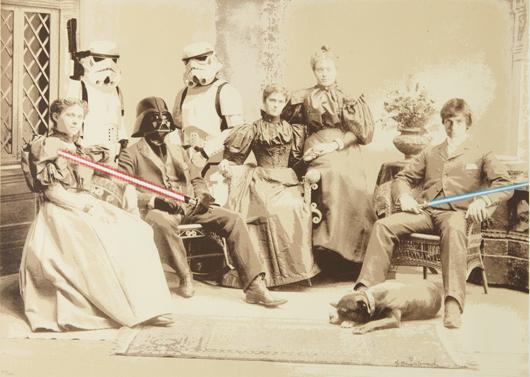 MR. BRAINWASH, Star Wars Reunion, 2008: Star Wars Reunion, 2008 Screenprint in colors, on Rives BFK paper. 20 x 28 in. (50.8 x 71.1 cm). Signed and numbered 215/300 in pencil, published in connection with the solo exhibition Life is Beaut