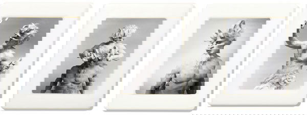 MATTHEW BARNEY (b. 1967) ENVELOPA: DRAWING RE: MATTHEWBARNEY(b. 1967)ENVELOPA: DRAWING RESTRAINT 7 (MANUAL) Ctriptych: three gelatin silver prints in artist's nylon frames