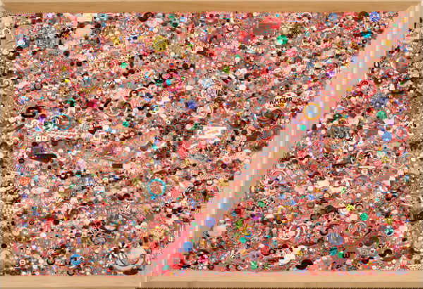 MIKE KELLEY (b. 1954) MEMORY WARE FLAT #34 s: MIKEKELLEY(b. 1954)MEMORY WARE FLAT #34signed, titled and dated "M. Kelley #34 2003" on the reverse plastic and metal button