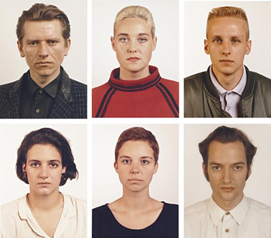 Thomas Ruff, Portraits, 1986-88: Portraits, 1986-88 Six Cibachrome prints. Each 24.2 x 18.2 cm (9 1/2 x 7 1/8 in). Signed and dated 'Th Ruff 1986' on the reverse of two prints; signed and dated 'Th Ruff 1987' on the reverse of one pr
