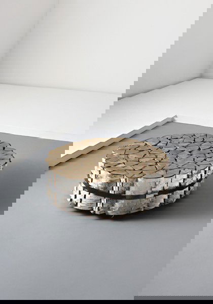 FREDRIKSON STALLARD – PATRIK FREDRIKSON AND IAN ST: Prototype 'Table # 1', 2001 Raw birch, steel. 29 cm (11 3/8 in) high, 95 cm (37 3/8 in) diameter Produced by David Gill Galleries, UK. From the edition of 30 plus two prototypes and two artist's pro