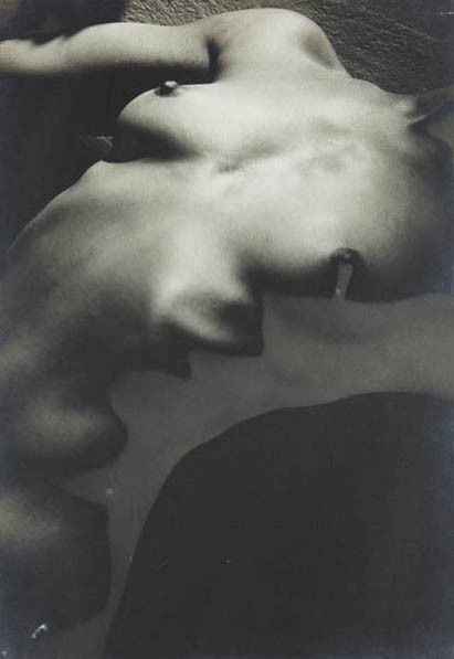 ERWIN BLUMENFELD, Nude, circa 1950: Nude, circa 1950 Solarized gelatin silver print. 17 1/2 x 12 3/8 in. (44.5 x 31.4 cm). Estate credit stamp on the verso. LITERATURE Ewing, Blumenfeld: Photographs: A Passion for Beauty, pl. 175
