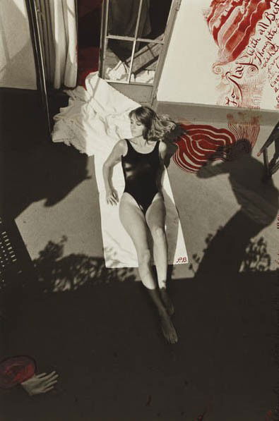 PETER BEARD, Thoughts from Helmut Newton's Bedroom: Thoughts from Helmut Newton's Bedroom, 1984 Gelatin silver print with paint. 13 3/8 x 9 in. (34 x 22.9 cm). Titled, dated and extensively annotated in paint on the recto; initialed and inscribed in pa