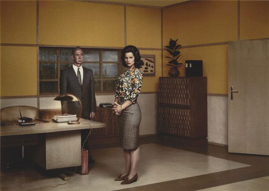 ERWIN OLAF, The Boardroom from Rain, 2004: The Boardroom from Rain, 2004 Lambda print, Diasec mounted. 47 1/4 x 66 in. (120 x 167.6 cm). Signed, titled, dated and numbered 4/7 in ink on an artist's label affixed to the reverse of the aluminum