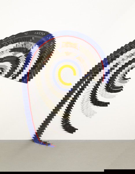 MIGUEL ANGEL RIOS, No es agua ni arena la orilla d: No es agua ni arena la orilla del mar, 1994 Pleated Cibachrome on pleated canvas with push pins. 150 x 97 in. (381 x 246.4 cm). ARGENTINE PROVENANCE John Weber Gallery, New York; Private Collection, N