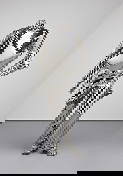 Erwin Wurm, Envy Bumps, 2007: Envy Bumps, 2007 Nickel-plated bronze. 164.5 x 69.9 x 62.2 cm (64 3/4 x 27 1/2 x 24 1/2 in). This work is from an edition of 3 plus 2 artist's proofs. ‡ ♠ Property from the KIT Finance Col