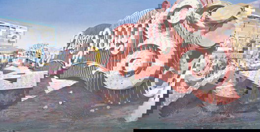 Adam Cvijanovic, Sassy Sally, 2003: Sassy Sally, 2003 Flashe vinyl paint and latex on Tyvek sheet. 259 x 495 cm (102 x 194 7/8 in). ‡ PROVENANCE FA Projects, London EXHIBITED London, FA Projects, Adam Cvijanovic, April - May 2006