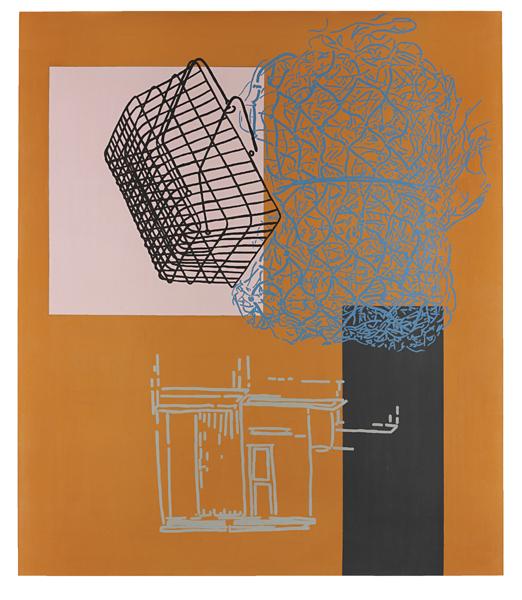 DAVID BAXTER, Co-op Shednet (Creek Water Orange). : Co-op Shednet (Creek Water Orange). No 5, 2001 Acrylic on canvas. 213.4 x 182.9 cm (84 x 72 in). PROVENANCE Acquired directly from the artist
