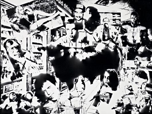 David Ratcliffe, The Real Summer CA, 2006: The Real Summer CA, 2006 Acrylic on canvas. 182 x 243.8 cm (72 x 96 in). Signed, titled and dated 'David Ratcliff The Real Summer CA March 2006, Los Angeles.' on the overlap. ♠ PROVENANCE Peres