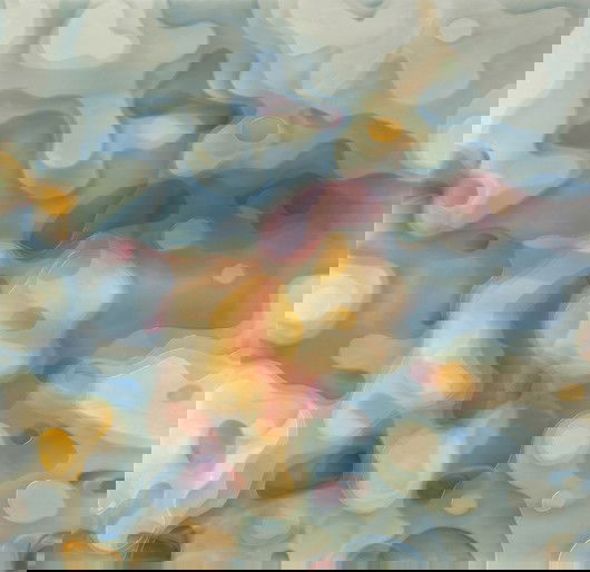 Peter Zimmermann, Map, 2001: Map, 2001 Epoxy resin on canvas. 170 x 169 cm (67 x 66 1/2 in). Sign, titled and dated 'Map P.Zimmermann 2001' on the reverse. ‡ PROVENANCE Galerie Tanja Grunert, Cologne