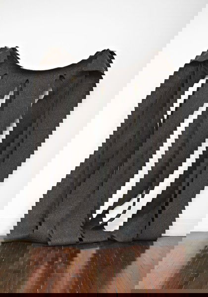 Robert Morris, Untitled, Executed in 1967: Untitled, Executed in 1967 Two layers of half inch grey felt, metal grommets. 85 x 70 in. (215.9 x 177.8 cm). PROVENANCE Leo Castelli Gallery, New York Robert Morris has been a central figure in the N