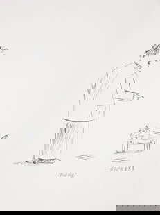 KARL HAENDEL, New Yorker Cartoon Drawing #9, 2004: New Yorker Cartoon Drawing #9, 2004 Graphite on paper. 30 1/2 x 22 1/2 in. (77.5 x 57.2 cm). Signed, titled and dated "New Yorker Cartoon Drawing #9, K. Haendel 2004" on the reverse PROVENANCE Anna He