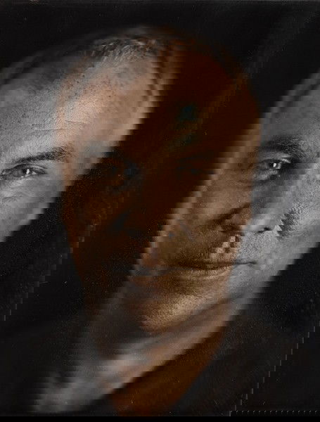 CHUCK CLOSE, Robert Wilson, 2001: Robert Wilson, 2001 Daguerreotype. 8 1/2 x 6 1/2 in. (21.6 x 16.5 cm). Signed, titled and dated "Chuck Close 'Bob,' 2001" on the reverse. PROPERTY SOLD TO BENEFIT THE BYRD HOFFMAN WATERMILL FOUNDATION