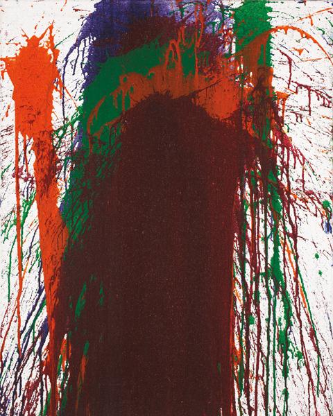 HERMANN NITSCH, Untitled, 2006: Untitled, 2006 Oil on canvas. 40 x 31 in. (101.6 x 78.7 cm). Signed and dated "H. Nitsch 06" on the reverse. PROVENANCE Private Collection