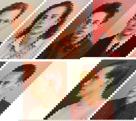 THOMAS RUFF, Portraits, 1985: Portraits, 1985 Five works: Cibachrome prints. Each 15 x 12 1/2 in. (38.1 x 31.8 cm). Each signed and dated "Th Ruff 1985" on the reverse. Each work is from an edition of 12. PROVENANCE Michael Klein