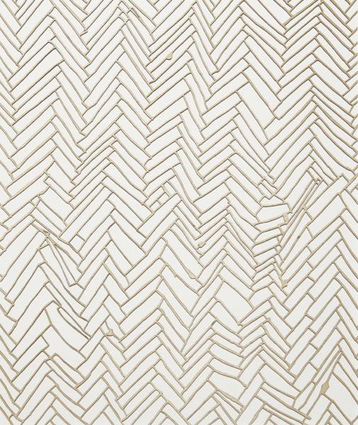 RACHEL WHITEREAD, Herringbone Floor, 2001: Herringbone Floor, 2001 Laser cut multiple, mounted to mat board with 8-ply mat board overmat (as issued), I. 14 1/4 x 12 in. (36.2 x 30.5 cm); S. 20 x 17 3/8 in. (50.8 x 44.1 cm) signed with initials