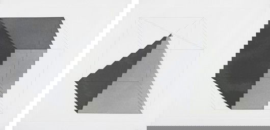 SOL LEWITT, Forms Derived from a Cube: two plates,: Forms Derived from a Cube: two plates, 1982 Two aquatints with etching, on Somerset paper, with full margins, I. 17 5/8 x 17 3/4 in. (44.8 x 45.1 cm); S. 20 1/2 x 20 5/8 in. (52.1 x 52.4 cm) both sign