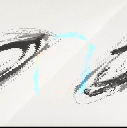 MICHAEL HEIZER, Lashonda series: Edition Four, 197: Lashonda series: Edition Four, 1975 Unique screenprint in colors with drawing, on Arches 88 paper, with full margins, I. 23 1/2 x 20 3/4 in. (59.7 x 52.7 cm); S. 42 x 42 in. (106.7 x 106.7 cm) signed