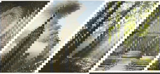 THOMAS RUFF, Jpegs: three prints, 2006: Jpegs: three prints, 2006 Three digital pigment prints (Ditone) in colors, on photo paper, with full margins, all I. 43 1/2 x 29 1/4 in. (110.5 x 74.3 cm); all S. 47 1/4 x 35 1/2 in. (120 x 90.2 cm) a