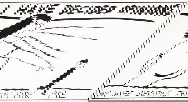 MIKE KELLEY (b. 1954) I HAVE DECIDED OPINIONS: MIKEKELLEY(b. 1954)I HAVE DECIDED OPINIONSsigned and dated "Mike Kelley 1983" on the reversegouache on paper