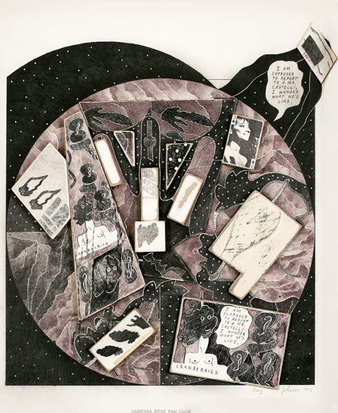 RAY JOHNSON (1927-1995) UNTITLED (BARBARA ROSE: RAYJOHNSON(1927-1995)UNTITLED (BARBARA ROSE FAN CLUB)signed "Ray Johnson", stamped "Barbara Rose Fan Club" and dated "1974"