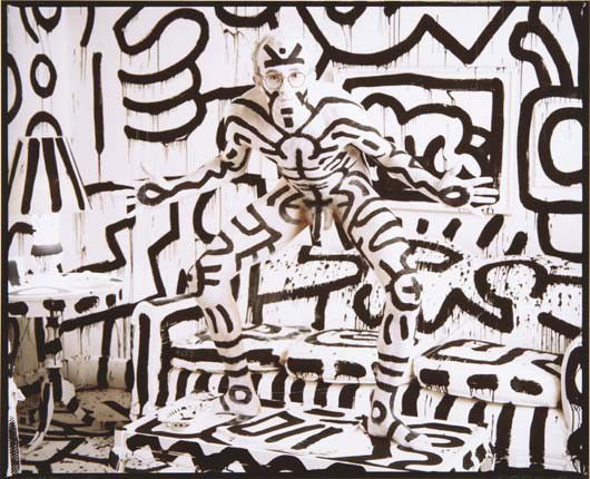 ANNIE LEIBOVITZ, Keith Haring, New York, 1986: Keith Haring, New York, 1986 Dye destruction print. 9 1/8 x 11 3/8 in. (23.2 x 28.9 cm). Signed, titled, dated, numbered AP11 and inscribed in ink in the margin. One from an edition of 40 plus artist'