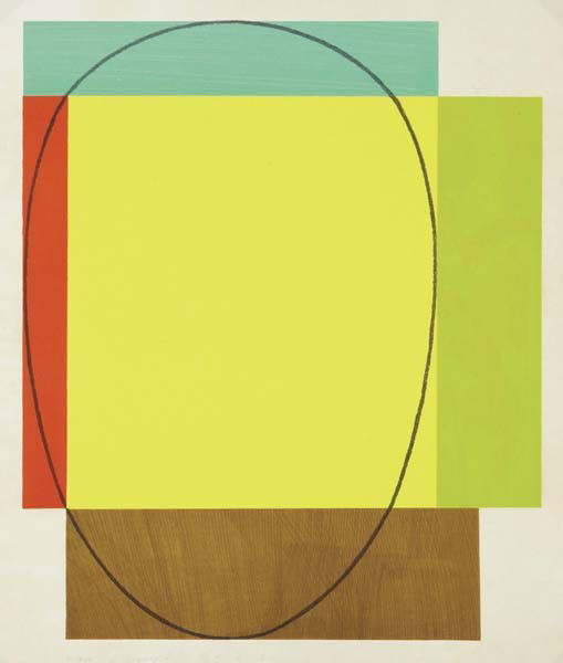 ROBERT MANGOLD, Five Color Frame, 1985: Five Color Frame, 1985 Woodcut in colors, on Echizen Kozo paper. 21 x 17 1/2 in. (53.3 x 44.5 cm). Signed, dated and numbered 41/200 in pencil (there were also 20 artist's proofs), published by Crown