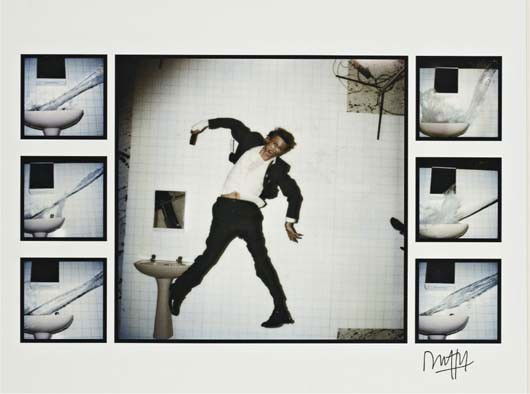 BRIAN DUFFY, Lodger, c. 1979: Lodger, c. 1979 Digital colour coupler print, printed 2010. 26.7 x 44.5 cm (10 1/2 x 17 1/2 in). Signed in ink by the photographer in the margin; signed, dated '2010', numbered 1/6, in ink by Chris Du