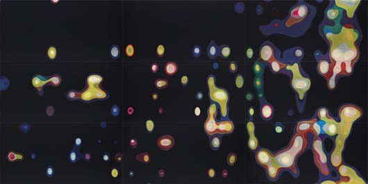 Peter Zimmermann, Untitled (floor), 2005: Untitled (floor), 2005 Epoxy resin on aluminium panel in 9 parts. Each: 150 x 300 cm (59 x 118 in); overall: 450 x 900 cm (177 x 354 in). ♠ PROVENANCE Galerie Michael Janssen, Cologne LITERATURE