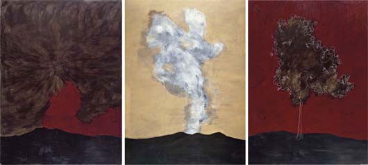 Thomas Zipp, A.B.P.C.H.O. Hahn, 2005-2006: A.B.P.C.H.O. Hahn, 2005-2006 Triptych: Oil and acrylic on linen. Overall 380 x 840 cm (149 5/8 x 330 3/8 in). Each panel: 380 x 280 cm (149 5/8 x 110 1/4 in). Signed, titled and dated '"A.B.P.C.H.O. H