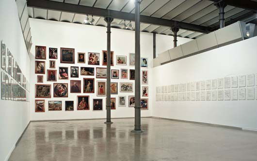 Fernando Bryce, Visión de la pintura occidental (V: Visión de la pintura occidental (View of Western Painting), 2002 96 ink on paper drawings and 39 c-prints. Each drawing: 40 x 29 cm (15 3/4 x 11 3/8 in), c-prints various sizes: largest 93 x 77.5 cm