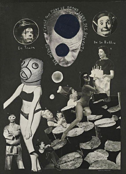 Marcel Dzama, Recording Angle, 2007: Recording Angle, 2007 Photo collage and crayon on paper. 30 x 22.5 cm. (12 x 8 7/8 in). Signed 'Marcel Dzama' lower right. PROVENANCE David Zwirner Gallery, New York