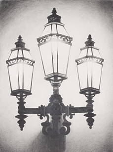 Karl Haendel, Lamp, 2003: Lamp, 2003 Graphite on paper. 76.2 x 56.8 cm (30 x 22 3/8 in). Signed and dated 'Haendel 2003' on the reverse. † PROVENANCE Anna Helwing Gallery, Los Angeles